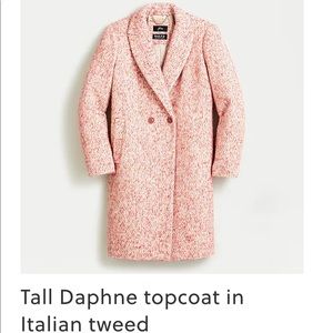 Jcrew Daphne top coat Italian tweed 14 14 tall
